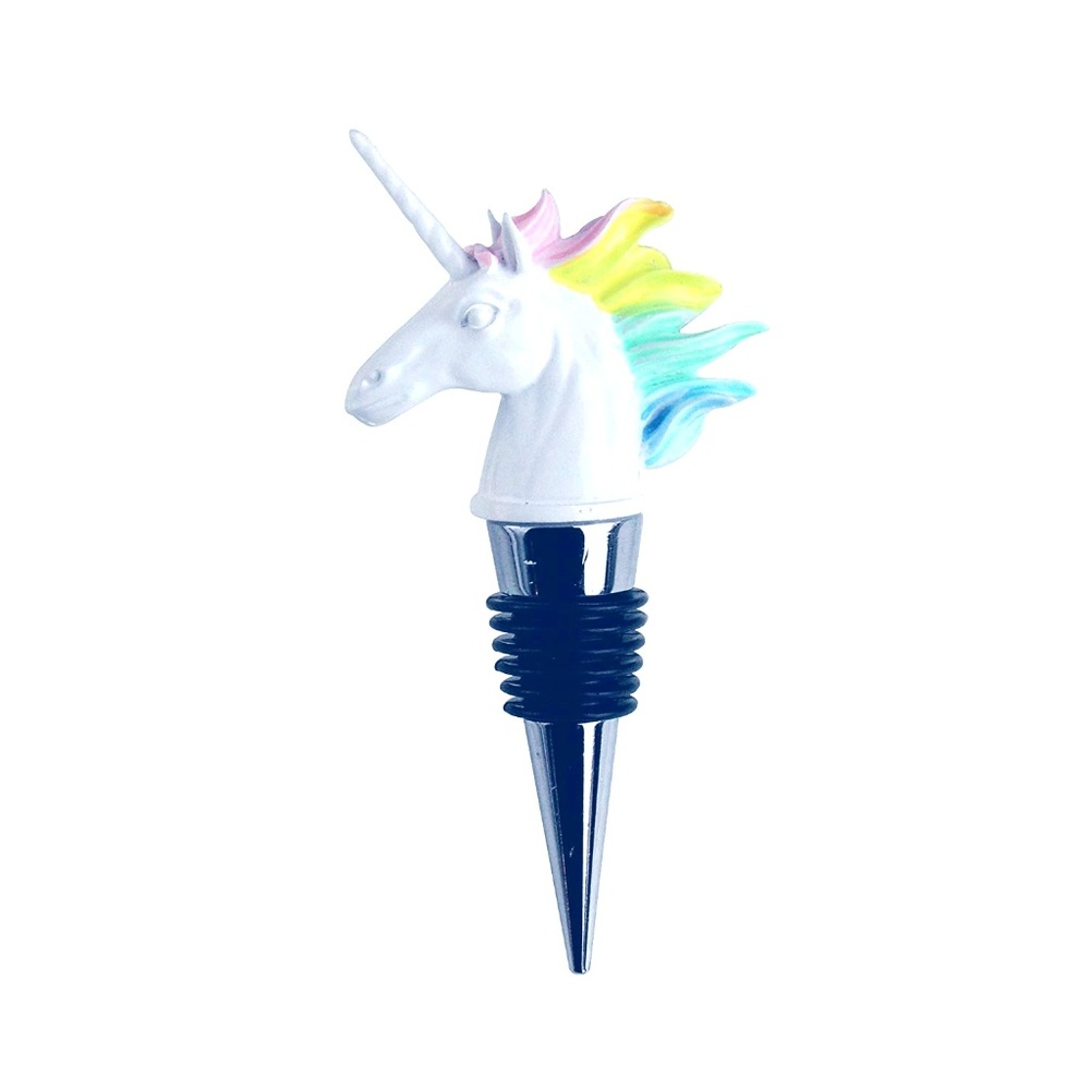 Fun NEW Rainbow Unicorn Wine Bottle Stopper Cork